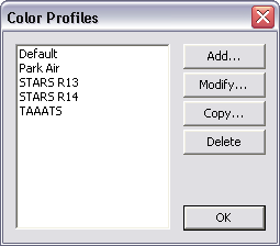 Color Profile Selection Window